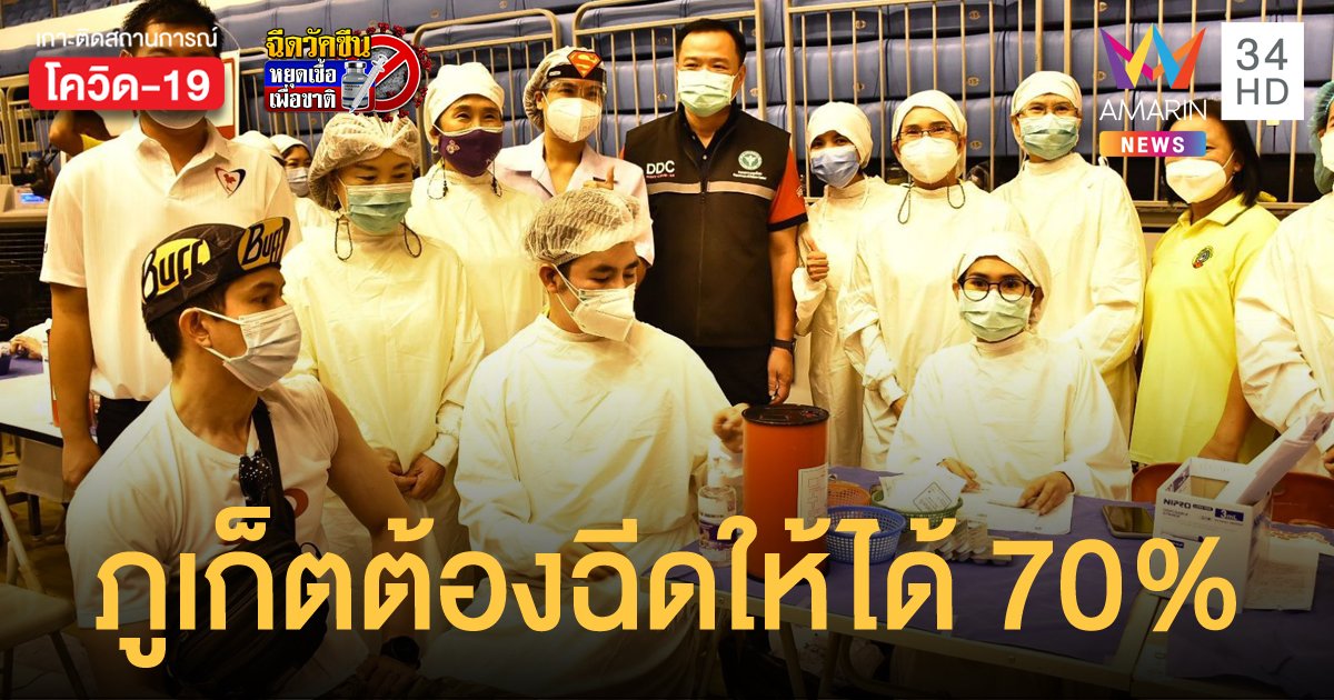 สธ.เร่งส่งวัคซีนให้ภูเก็ตฉีดให้ได้ 70% สร้างภูมิคุ้มกันหมู่ เตรียมเปิดรับนักท่องเที่ยว 1 ก.ค.นี้