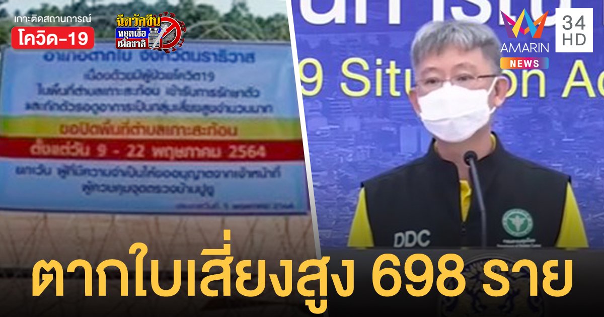 คืบหน้า โควิดสายพันธุ์แอฟริกาใต้ เปิดต้นตอ คลัสเตอร์ตากใบ พบเสี่ยงสูงแล้ว 698 ราย