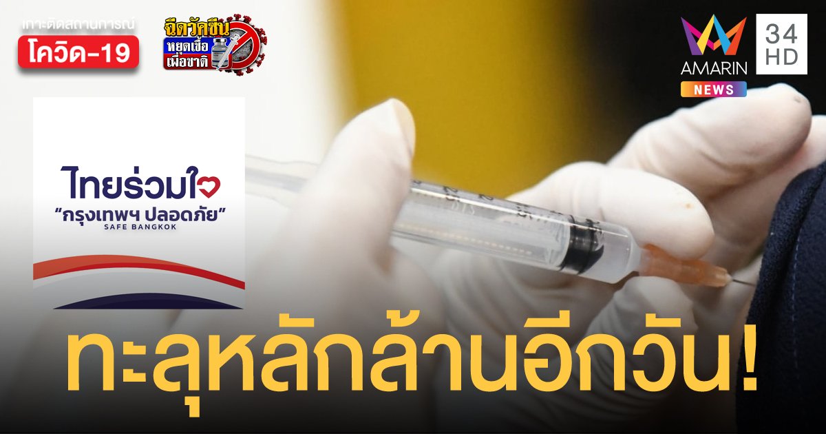 ไทยร่วมใจ วันที่ 2 ประชาชนจองคิวฉีดวัคซีนโควิด 1.6 ล้านคน