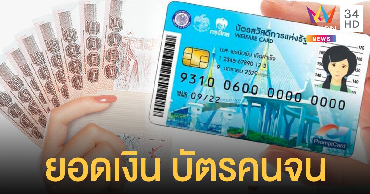 เช็กเลย บัตรสวัสดิการแห่งรัฐ เดือนมิถุนายน 64 เงินเข้าวันไหน เท่าไหร่บ้าง