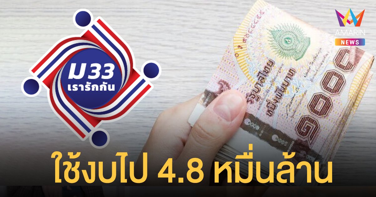 ประกันสังคม รูดม่าน ม.33เรารักกัน คนละ 6 พันบาท สรุปใช้จ่ายงบ ทั้งสิ้น 4.8 หมื่นล้านบาท