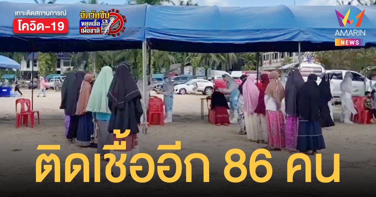 คลัสเตอร์ปอเนาะทรายขาว นักเรียนติดเชื้อเพิ่มอีก 86 ราย กักตัวกลุ่มเสี่ยงสูงจำนวน 700 คน