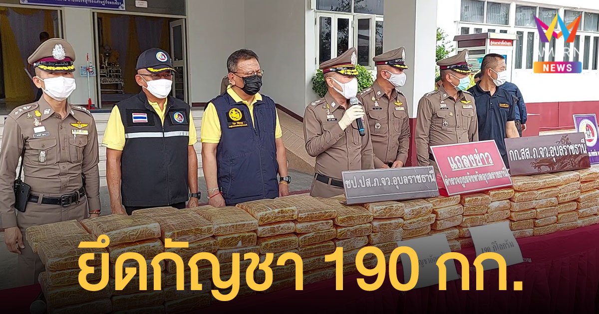 ตำรวจยึด กัญชา ล็อตใหญ่ 190 กก.แต่ไล่ล่าคนขนไม่ทัน ซิ่งกระบะหนีไปได้