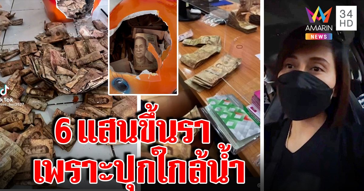 สาวช็อกหยอดกระปุก 3 ปีเงินขึ้นรา 6 แสน จำจนตายกระปุกหมูห้ามใกล้น้ำ (คลิป)