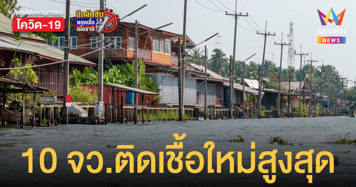 โควิดวันนี้ 1 ม.ค.65 เผย 10 จังหวัดติดเชื้อรายใหม่สูงสุด และ จังหวัดติดเชื้อเป็นศูนย์