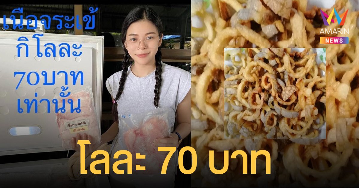 ฟาร์มประกาศขาย เนื้อจระเข้ โลละ 70 บาท ทางเลือกยุคหมูแพง