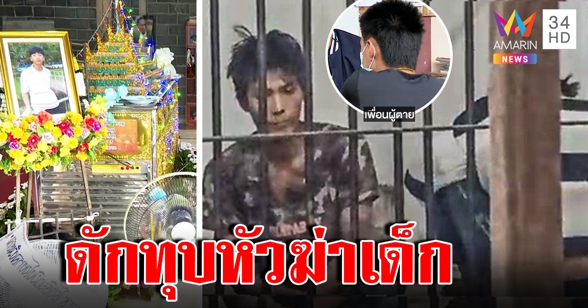 ช็อกรุมฆ่าทุบหัวเด็ก 14 เพื่อนแกล้งตายถึงรอด โคตรเหี้ยมหินปาล้มฉกเงินพี้ยา (คลิป)