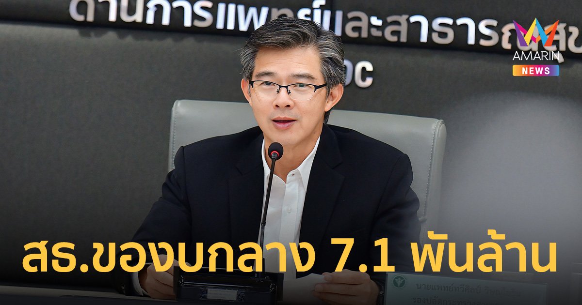 สธ.เตรียมของบกลาง 7.1 พันล้านบาท จ่ายค่าตอบแทนเสี่ยงภัยโควิดค้างจ่ายและค่ารักษากลุ่มไร้สิทธิ