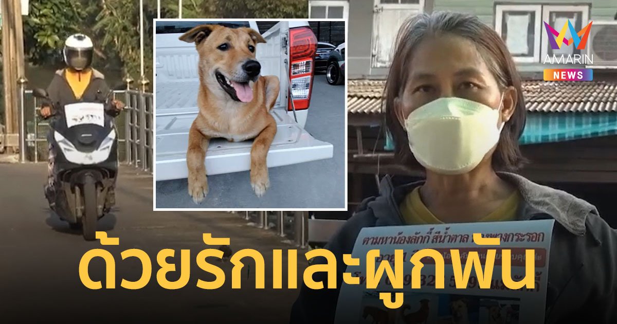 "ลัคกี้" หายไป 143 วัน ป้าไม่ยอมถอดใจ ขี่มอเตอร์ไซค์ข้ามจังหวัดตามหาสุนัขแสนรัก