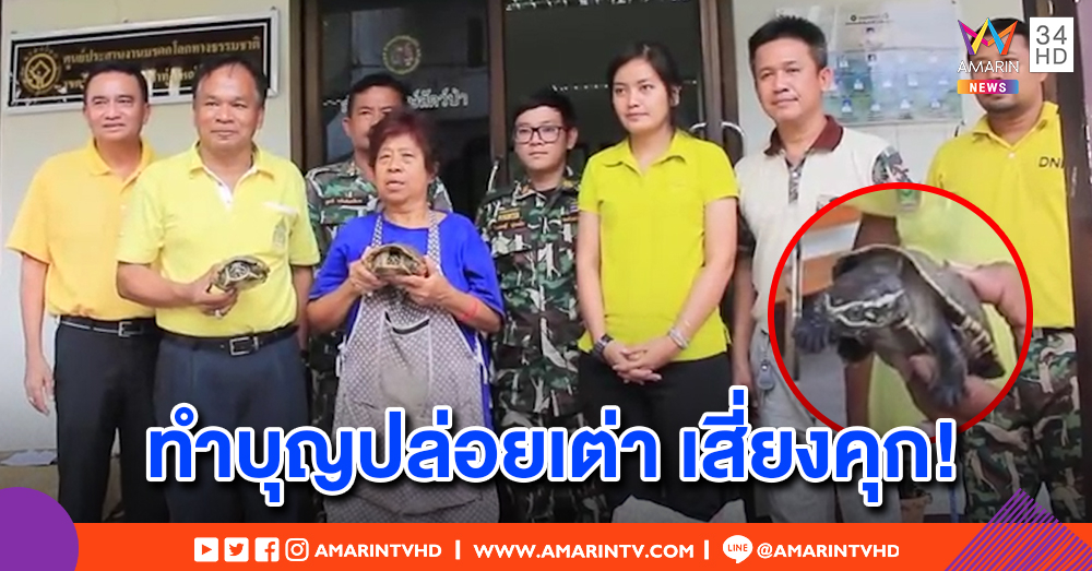 โดนจับแล้ว แม่ค้าขายเต่าปล่อยทำบุญ จนท. ลุยจับสัตว์คุ้มครองกลางตลาด เตือนทั้งคนขายและซื้อ