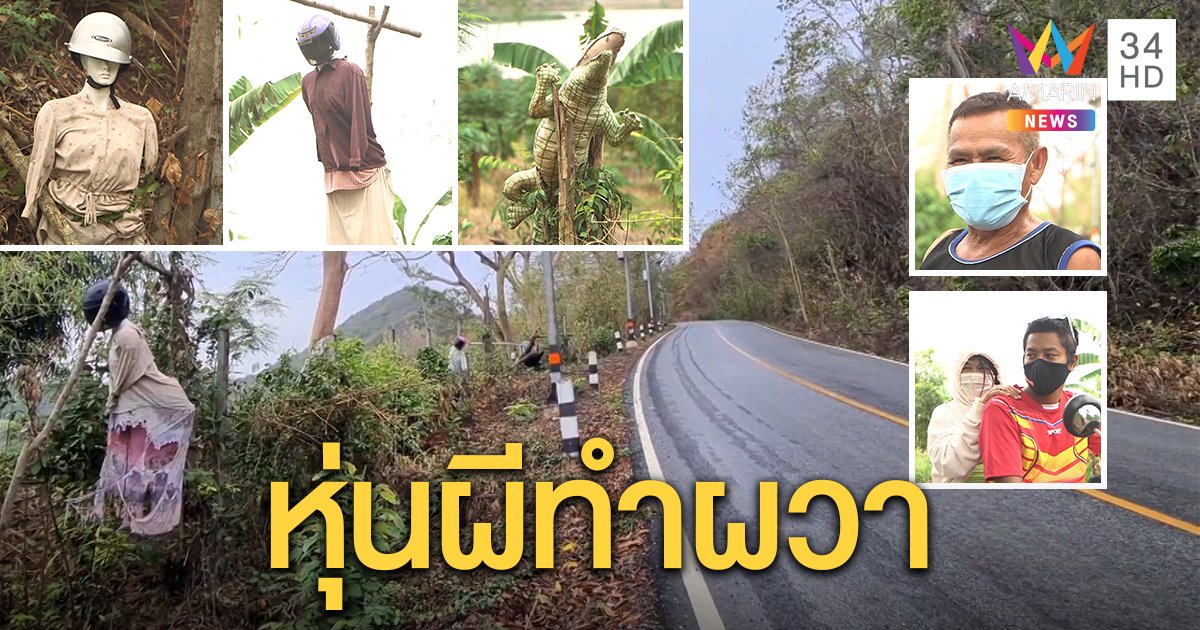 ไขปริศนาหุ่นหลอนข้างถนน คนสวนเผยเอาไว้ไล่ลิง ตั้งศาลพระภูมิเซ่นไหว้ถูกหวย (คลิป)