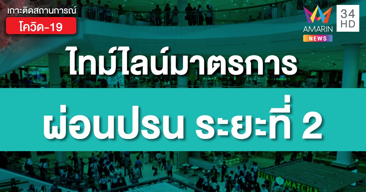 ศบค.เปิดเผยความคืบหน้ามาตรการผ่อนปรน ระยะที่ 2 กิจการ 3 กลุ่มต่อไปเช็กเลย!