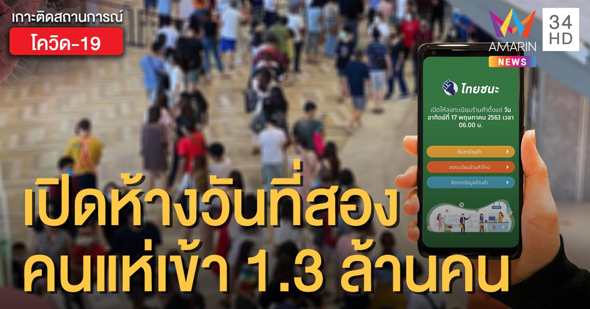 สถิติ www.ไทยชนะ.com วันที่สอง ห้างยังครองอันดับ 1 คนแห่ใช้บริการมากที่สุด