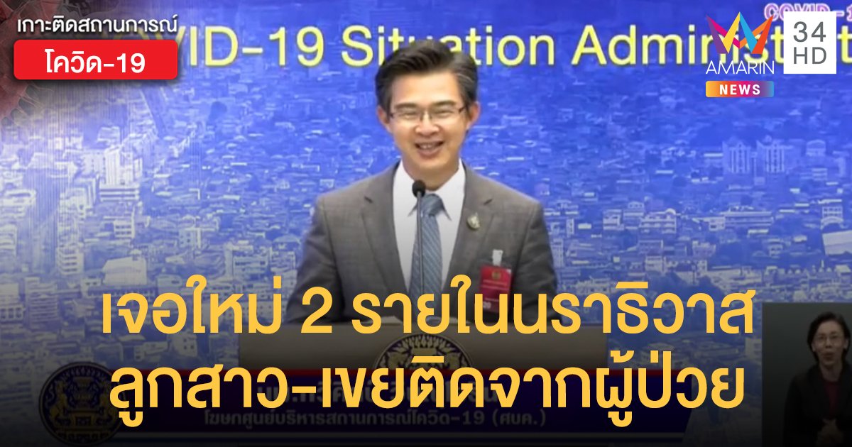 สถานการณ์แพร่ระบาดโรคโควิด-19 ในประเทศไทย 19 พ.ค. เจอเชื้อใหม่ 2 รายในนราธิวาส ลูกสาว-เขยติดจากผู้ป่วย