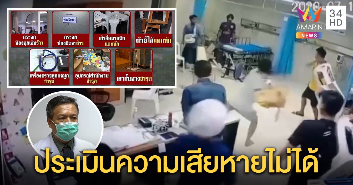 เปิดความเสียหาย “รพ.เมืองสมุทรปู่เจ้าฯ” ฝีมือโจ๋ถล่มอริทำพินาศ เร่งปลอบขวัญหมอ-พยาบาล (คลิป)