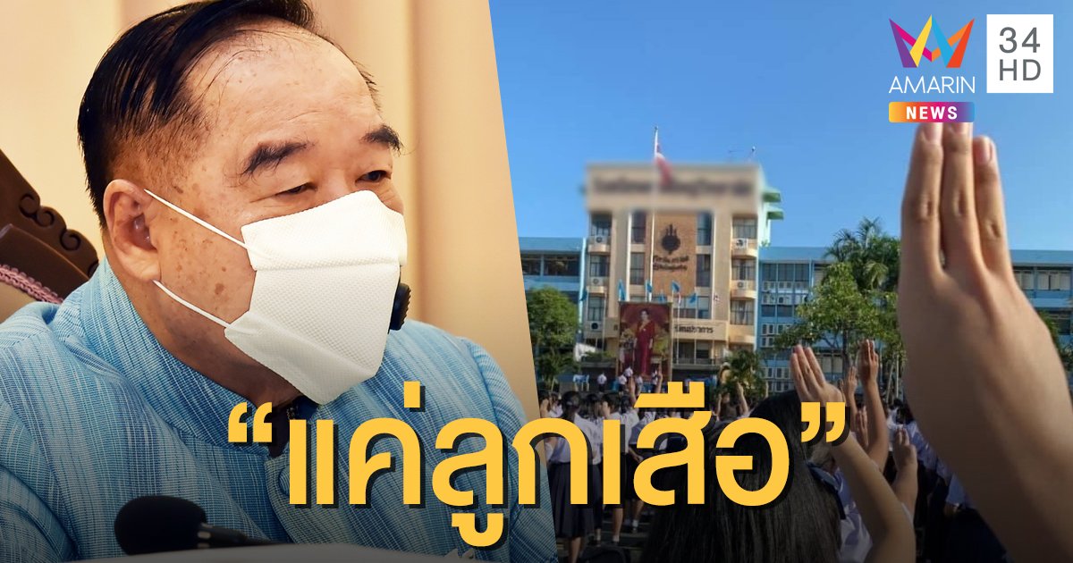 “ประวิตร” ชี้ นักเรียนชู 3 นิ้วแค่ “ลูกเสือ”