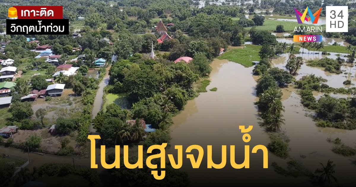 น้ำมูลทะลักอำเภอโนนสูง ชาวบ้านเร่งขนของหนีน้ำท่วม