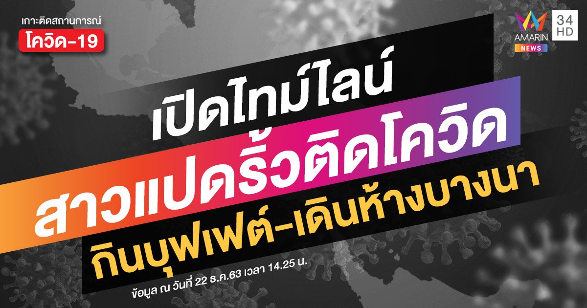 เปิดไทม์ไลน์สาวแปดริ้ววัย 24 ติดโควิด พบกินบุฟเฟ่-เดินห้างย่านบางนา