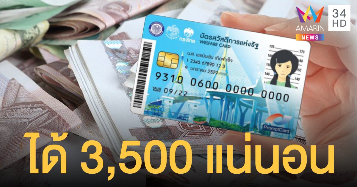 ผู้ถือบัตรคนจนอุ่นใจ! "เราชนะ" โอนเยียวยา 3,500 นาน 2 เดือน โดยไม่ต้องลงทะเบียน