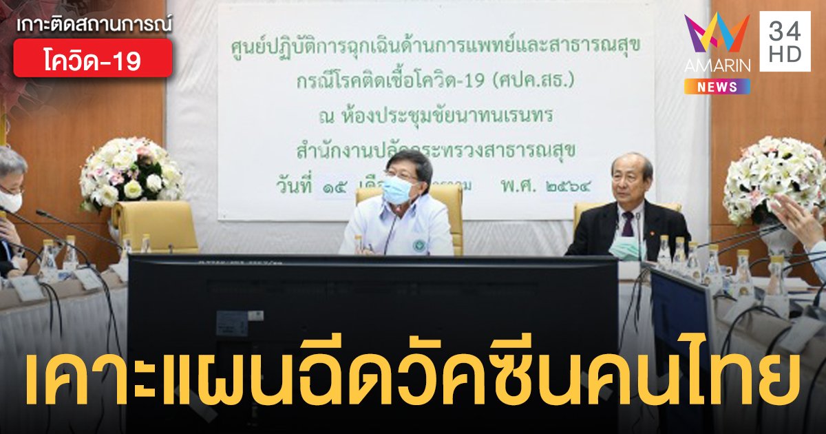 สธ.เคาะแผนฉีดวัคซีน ล็อตแรก ก.พ.-เม.ย. กลุ่มเสี่ยงเว้นคนท้อง-เด็กต่ำกว่า 18 พบแพ้หนักหยุดฉีดทันที