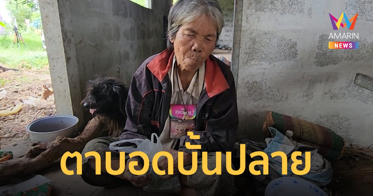 สุดรันทด! ยายตาบอดอยู่ลำพังกับสุนัข โจรซ้ำเติมขโมยของที่ชาวบ้านเอามาให้เกลี้ยง
