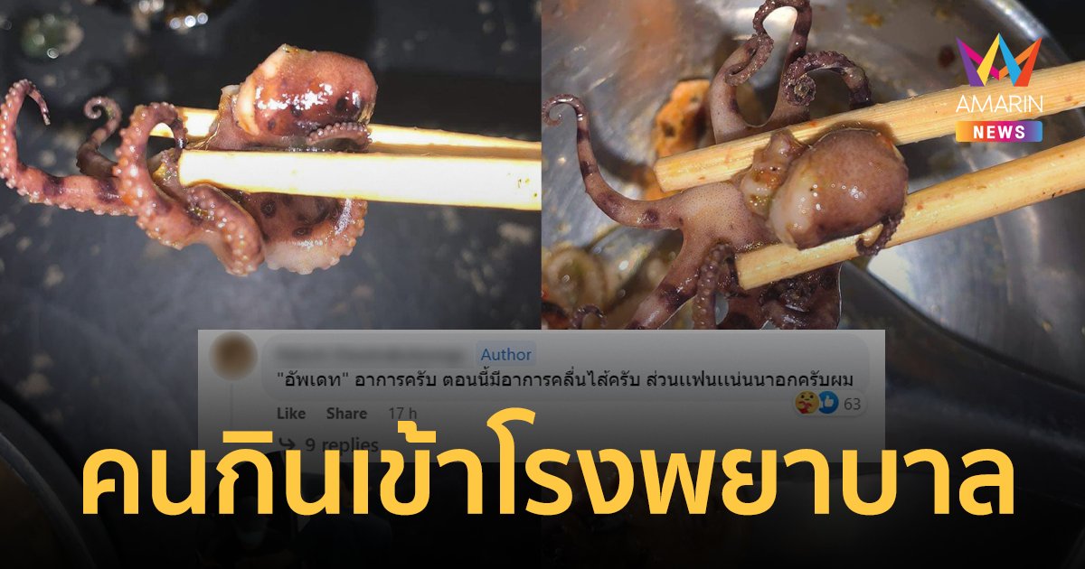 "หมึกบลูริง" อันตราย! คนกินเข้าโรงพยาบาล มีอาการคลื่นไส้ แน่นหน้าอก