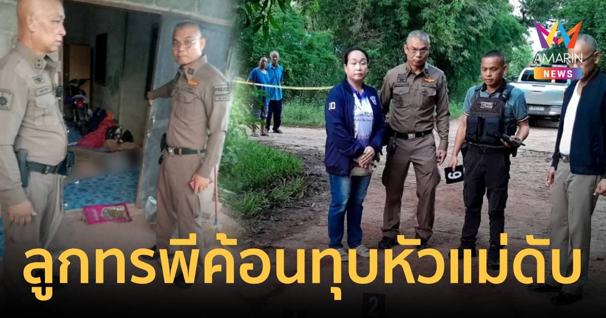 ลูกทรพีค้อนทุบหัวแม่บังเกิดเกล้าดับคาบ้าน เข้าทำร้ายตำรวจถูกยิงสวนดับ