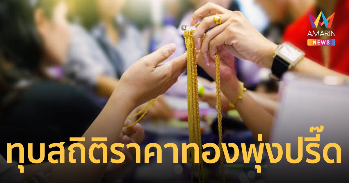 ราคาทองวันนี้ทุบสถิติอีกแล้ว พุ่งปรี๊ดเทียบราคาปิดวานนี้
