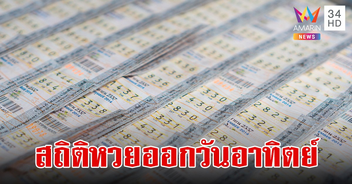 สถิติหวยออกวันอาทิตย์ ย้อนหลัง 15 งวด ส่องแนวทาง "เลขเด็ด" ลุ้นโชค