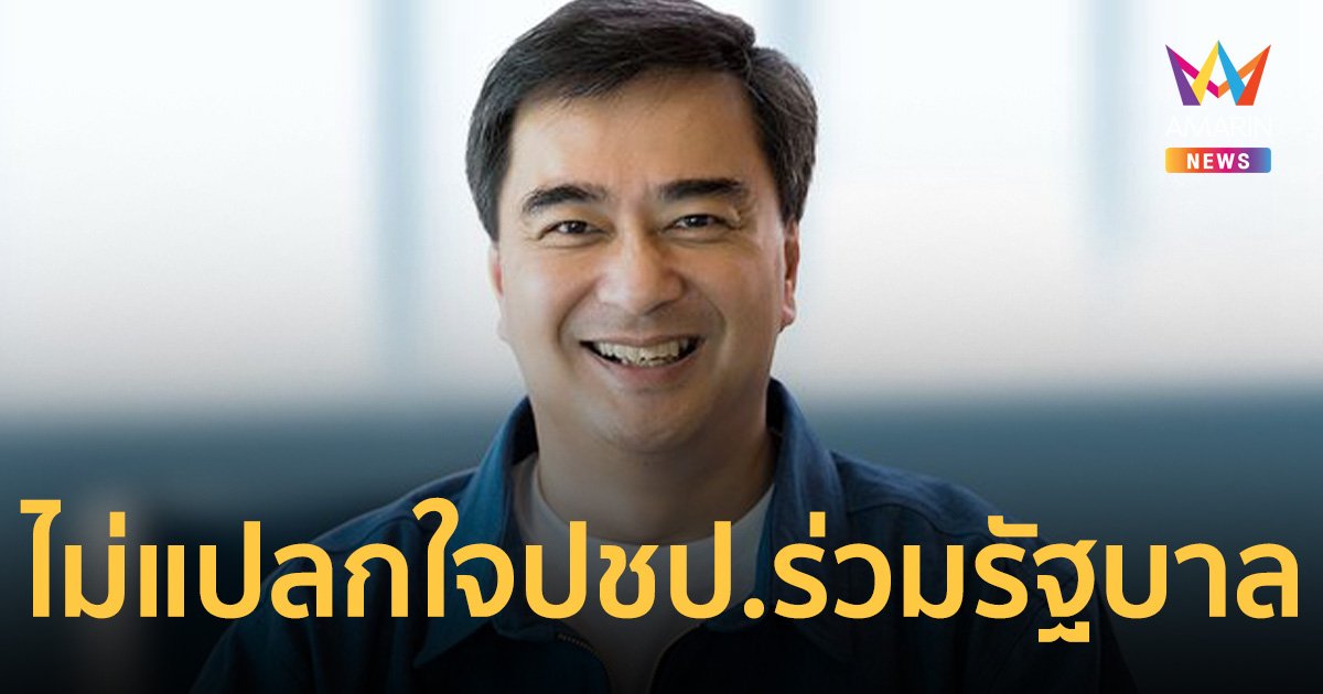 อภิสิทธิ์ว่าไง? มติปชป. จับเพื่อไทยร่วมรัฐบาล  บอกให้เวลาพิสูจน์คน