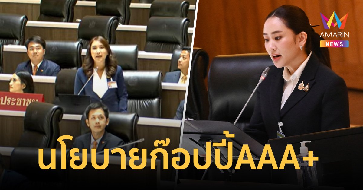 ศิริกัญญา ซัด นโยบายวิสัยทัศน์พ่อ ก๊อปปี้ไทยรักไทย ระดับมิลเลอร์AAA+