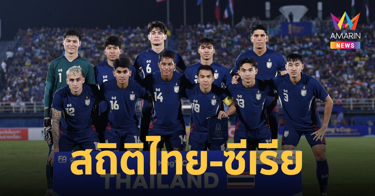 เปิดสถิติ "ไทย-ซีเรีย" นัดตัดสินแชมป์ คิงส์คัพ2024