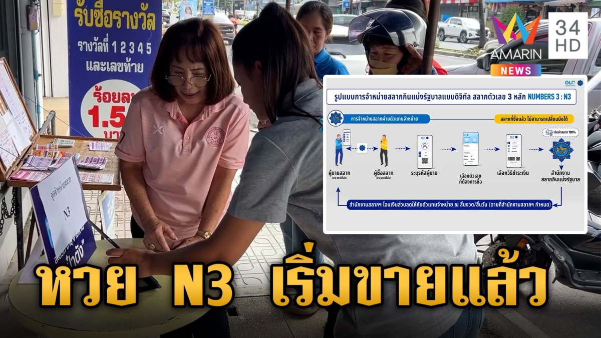 คึกคัก!เริ่มขายวันแรก สลาก N3 นักเสี่ยงโชคถูกใจไม่มีเลขอั้น