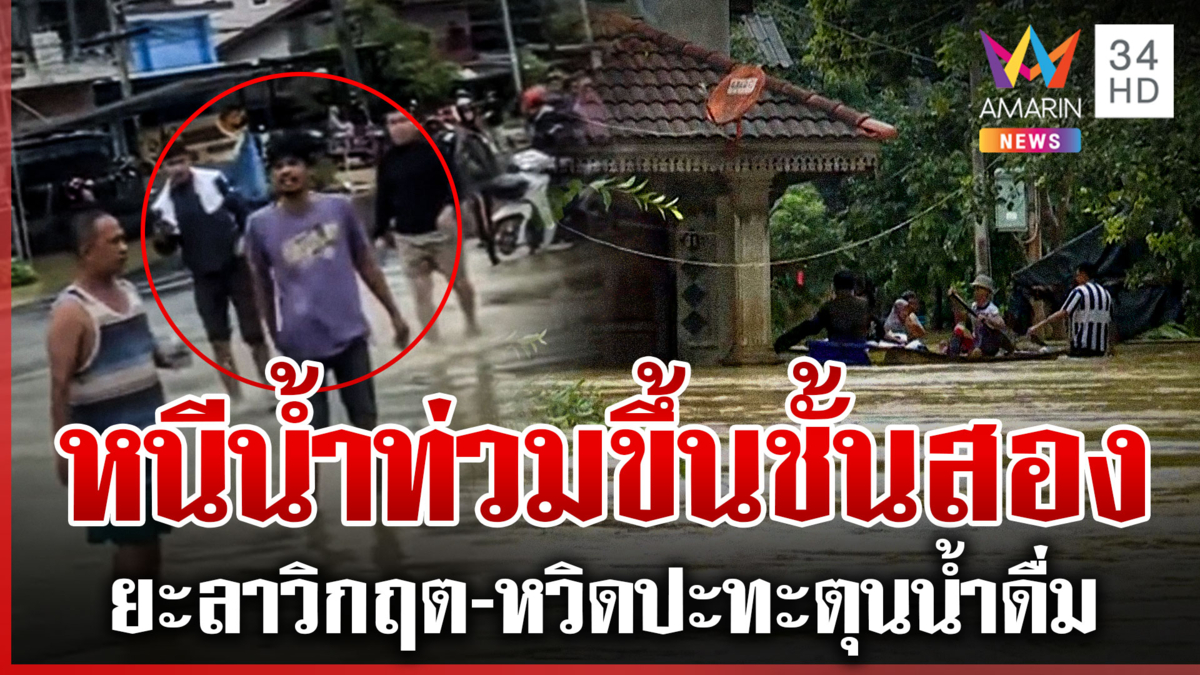 ยะลาอ่วม! น้ำท่วมสูงตัดขาดโลกภายนอก คนหนีขึ้นชั้นสอง-วัวควายตายเกลื่อน