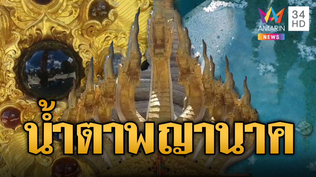 ฮือฮา พญานาค 9 เศียรองค์ยักษ์ แถมมีน้ำตาอีก 3 อ่างให้บูชา