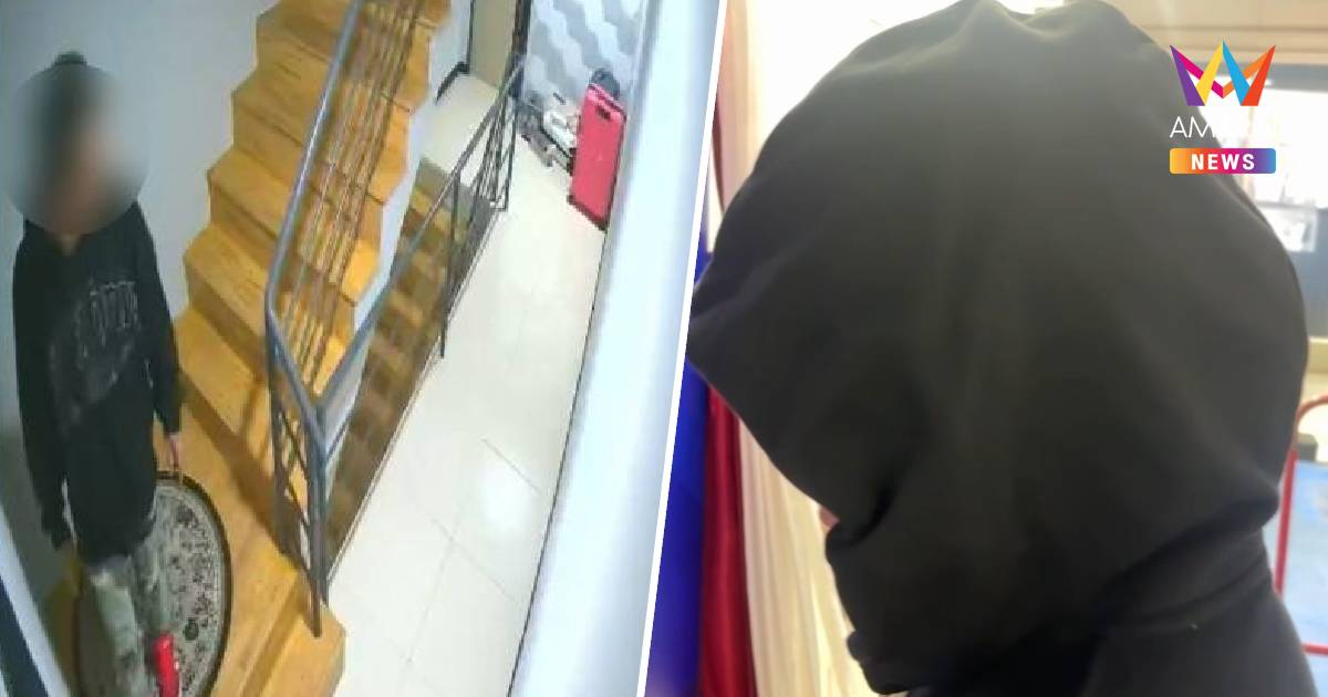 สาวพัทยาเปิดคลิปวงจรปิด อดีตแฟนเก่าโรยตัวชั้น 4 บุกห้องพัก