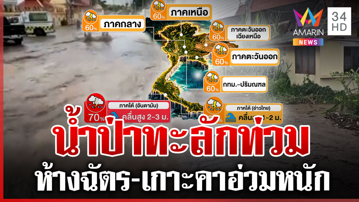 ลำปางอ่วมหนัก น้ำทะลักท่วม "ห้างฉัตร-เกาะคา" ปชช.ไม่ทันตั้งตัว