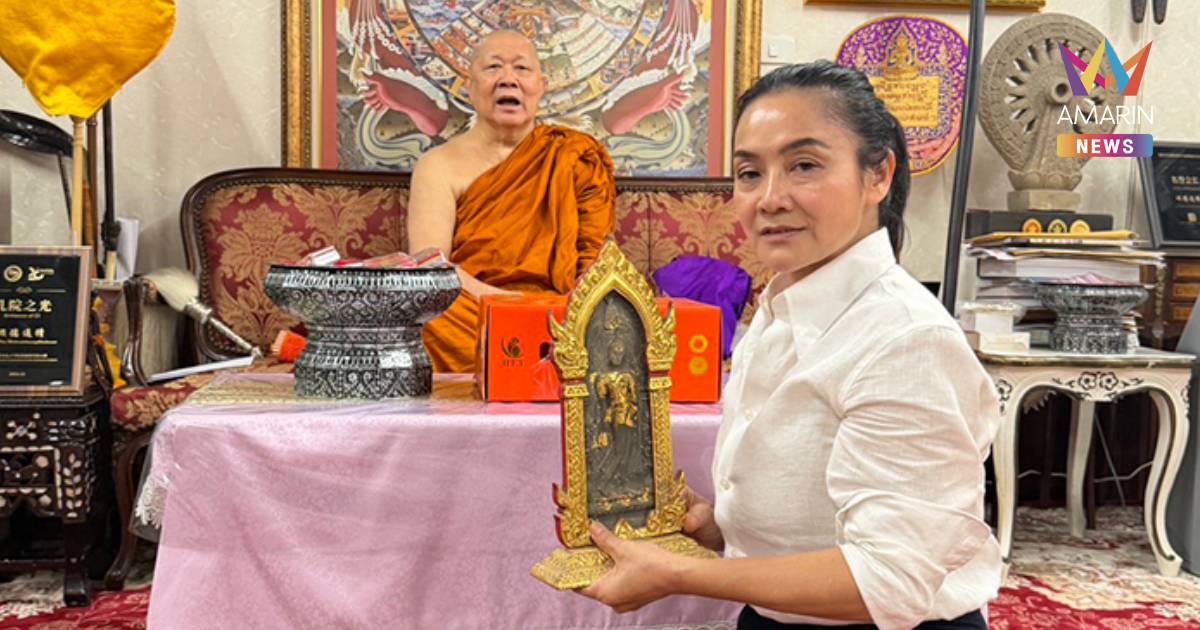 "มัลลิกา" ขอพร "สมเด็จธงชัย" ชู "วัดไตรมิตรโมเดล"