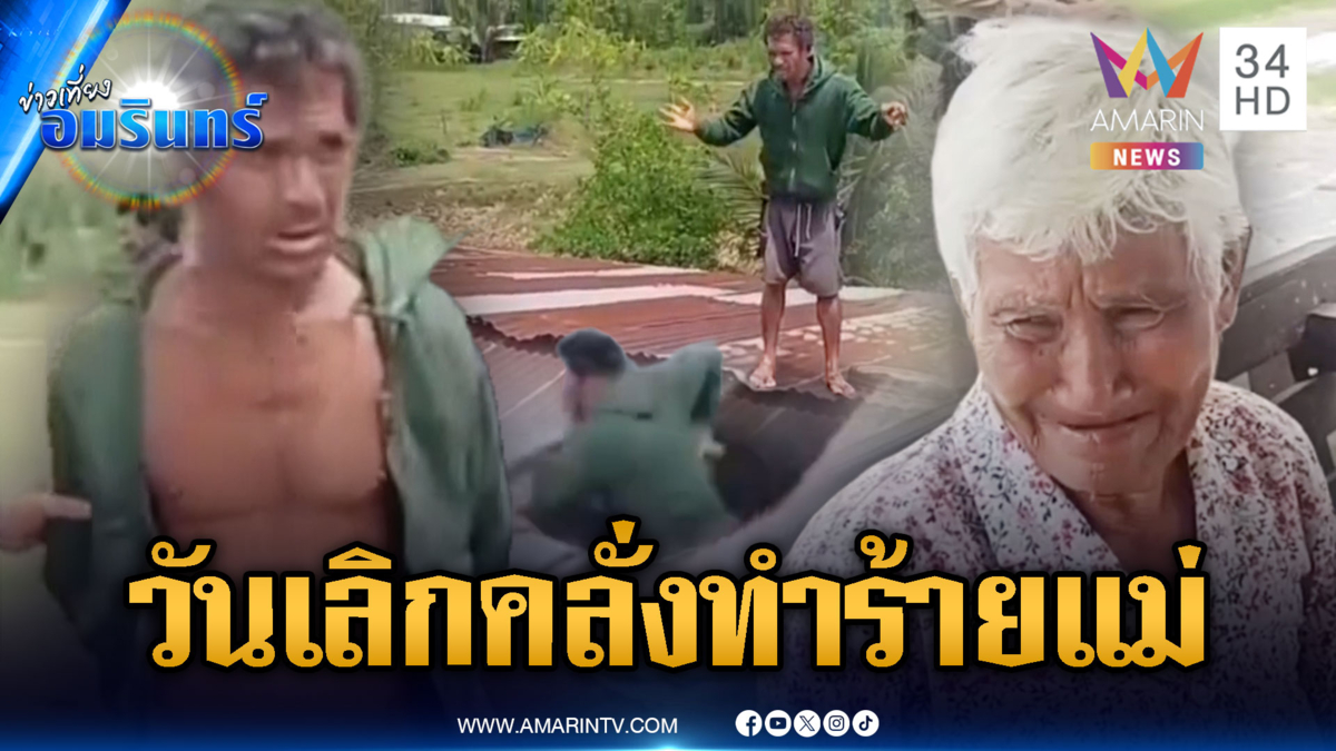 "วันเลิก" หลอนคลั่งทำร้ายแม่ ปีนหลังคาหนีตำรวจ