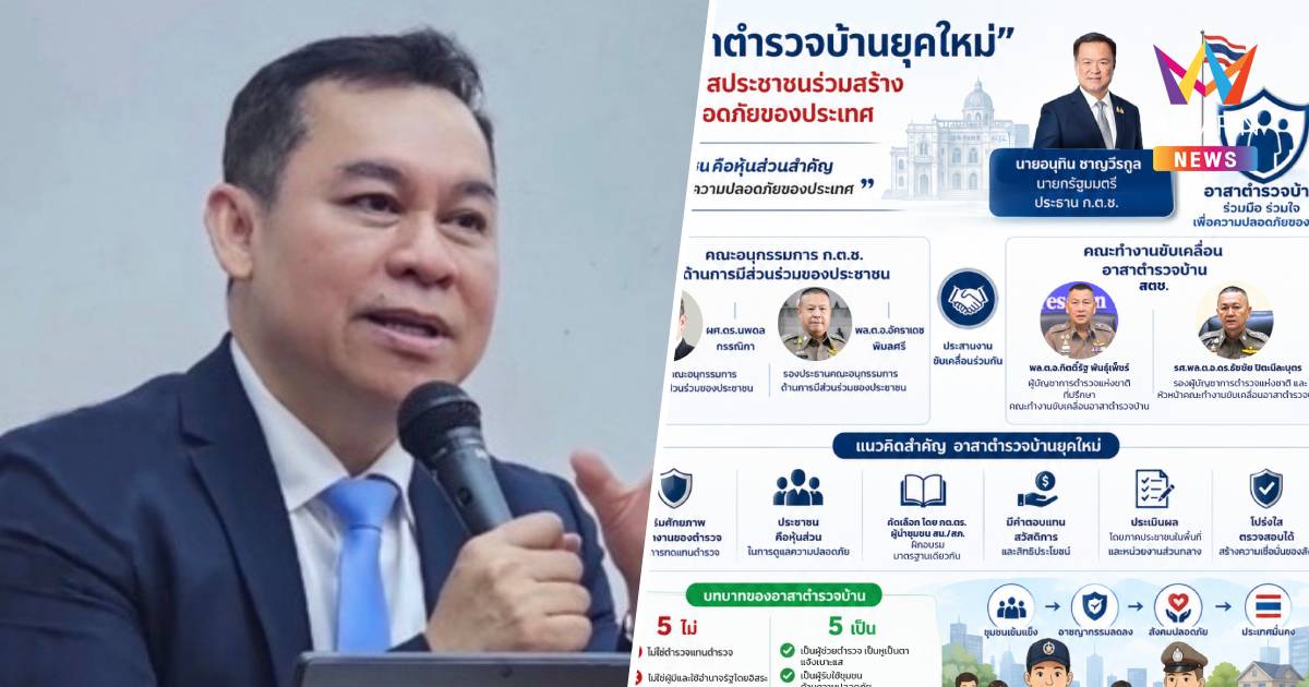"อนุทิน" ตั้งทีมยกระดับ กต.ตร.ปั้น อาสาตำรวจบ้าน เสริมความมั่นคงชาติ