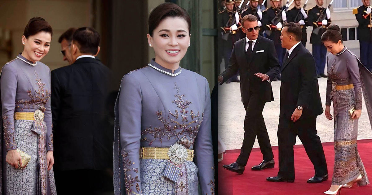 พระราชินี ฉลองพระองค์ชุดไทย สไบสองชาย ครั้งแรกในรัชสมัย