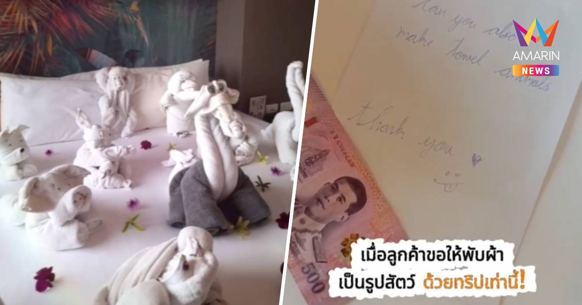 ไวรัล! ลูกค้าขอสัตว์จากผ้าเช็ดตัว แม่บ้านภูเก็ตจัดให้ มาทั้งสวนสัตว์