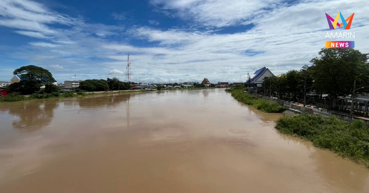 ระดับน้ำเจ้าพระยา-แม่น้ำน้อย 4 อำเภออ่างทอง เพิ่มขึ้นเฉลี่ย 20-30 ซม.