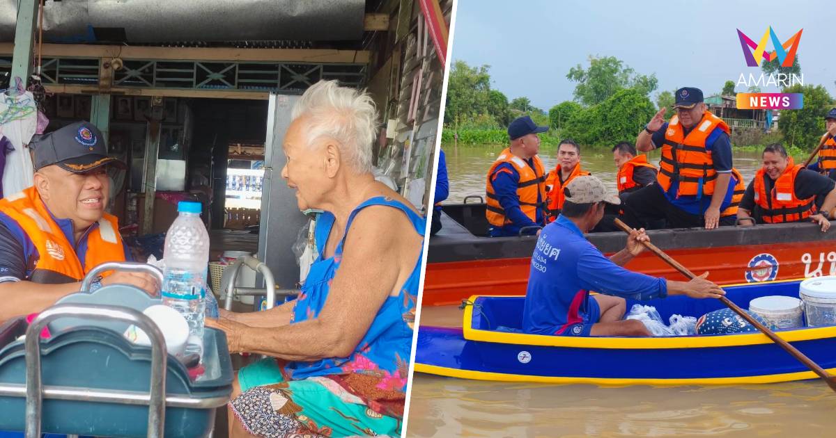 "ผบ.นพค.15" ลงพื้นที่บางบาล–เสนา ลุยช่วยน้ำท่วม เตรียมครัวสนาม