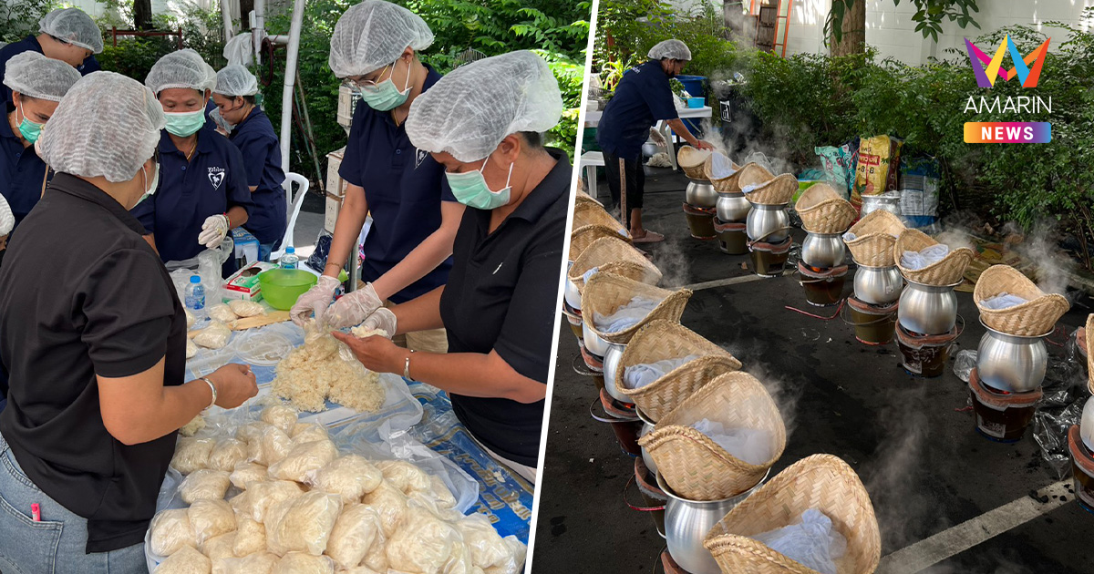 เปิด "โรงครัวภูมิใจไทย" ลุยทำข้าวกล่องวันละ 1 หมื่นกล่อง