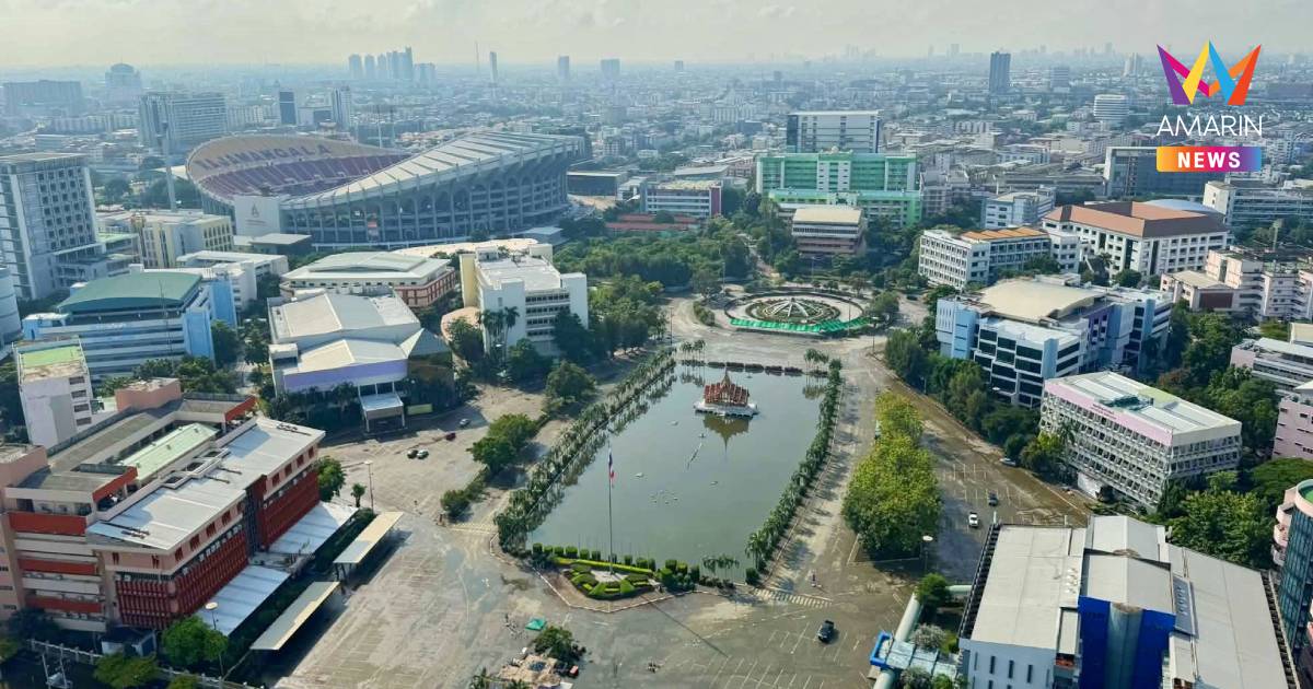 ม.รามคำแหง น้ำแห้งแล้ว สภาพพื้นที่กลับสู่ภาวะปกติหลังท่วมขังนานหลายวัน