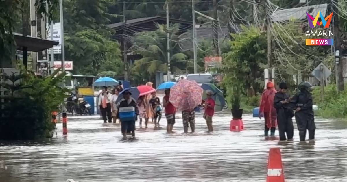 ด่วนชุมพรวิกฤต คลองท่าแซะทะลักล้นประตูน้ำคุริง เตือนยกของขึ้นที่สูง