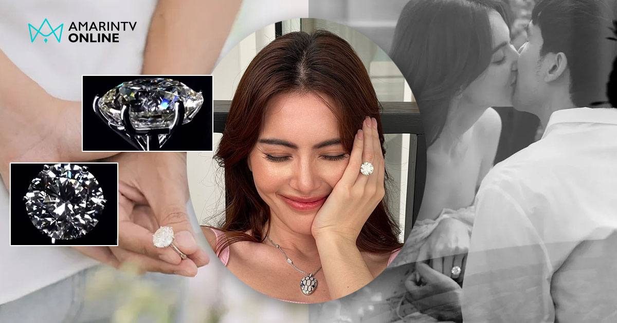 เปิดดีเทลแหวนหมั้น ใหม่ ดาวิกา เพชร 15 กะรัตน้ำงามหายากที่สุดใน 3 ทวีป