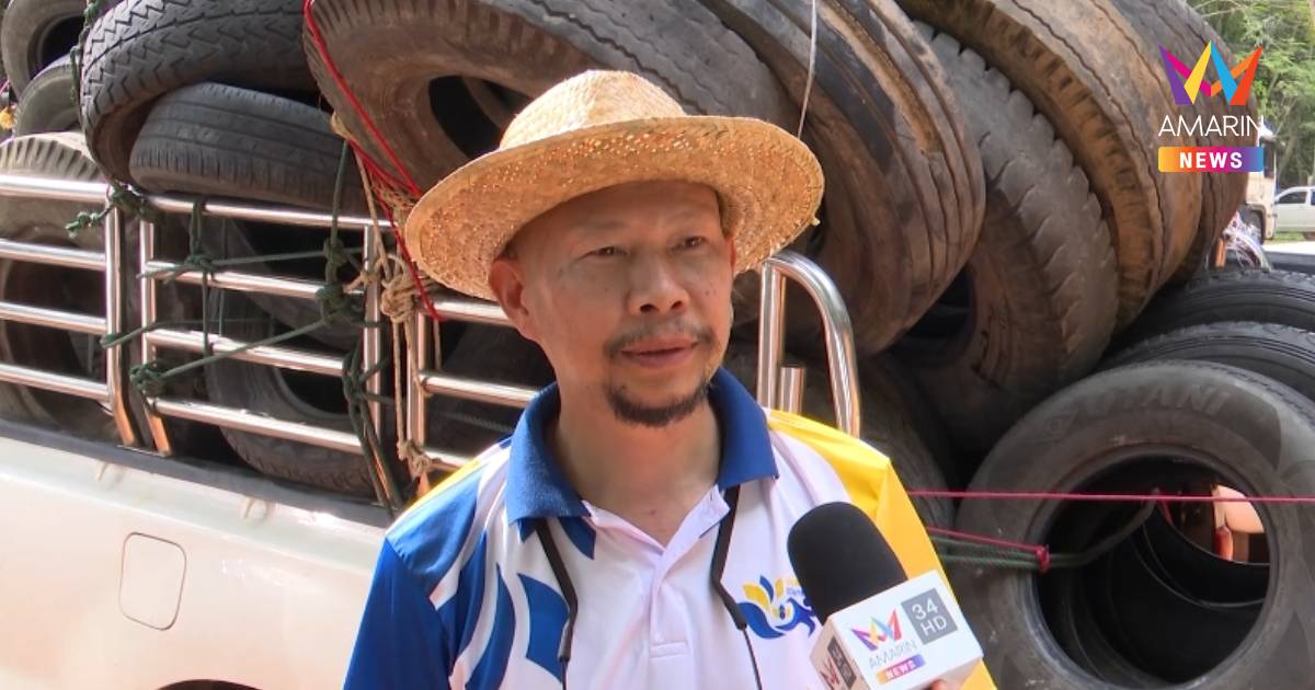 หนุ่มเชียงใหม่ มอบยางรถยนต์ ทำหลุมหลบภัย"ปราสาทตาเมือนธม"
