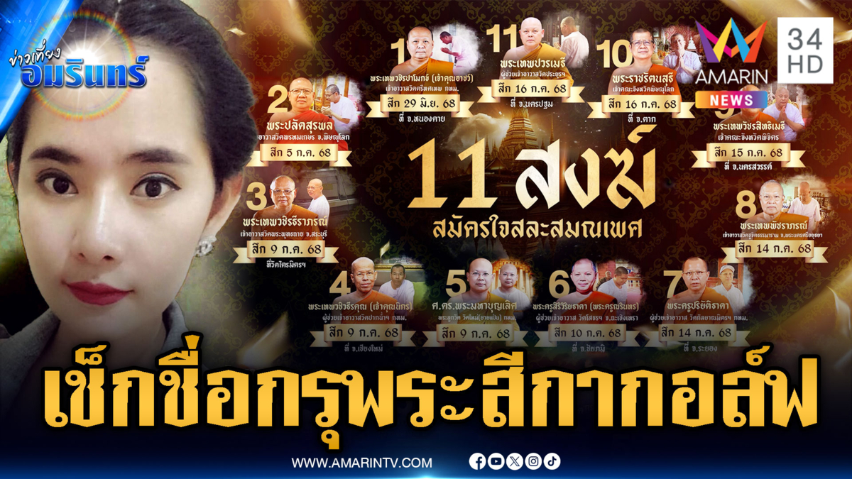 เปิดกรุพระ 11 รูป ที่ “สีกากอล์ฟ” เช่าสอยสึก สะเทือนวงการ